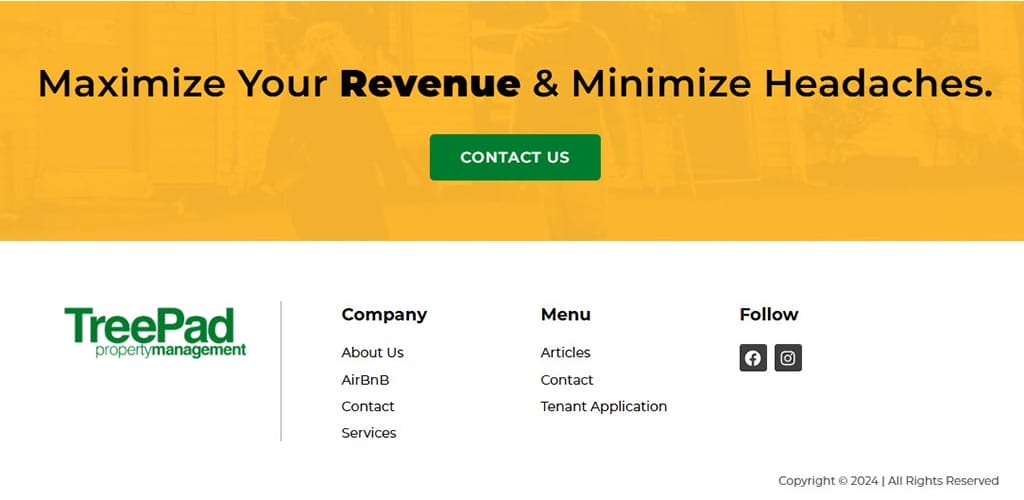 screen capture of the site footer AFTER  rebuilding the theme