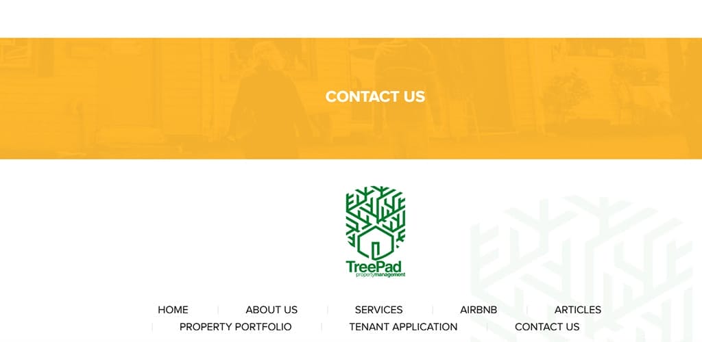 screen capture of the site footer before rebuilding the theme