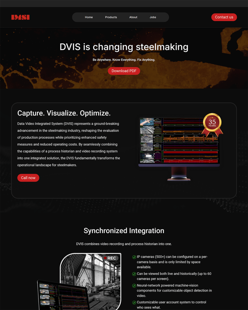 Product page screenshot